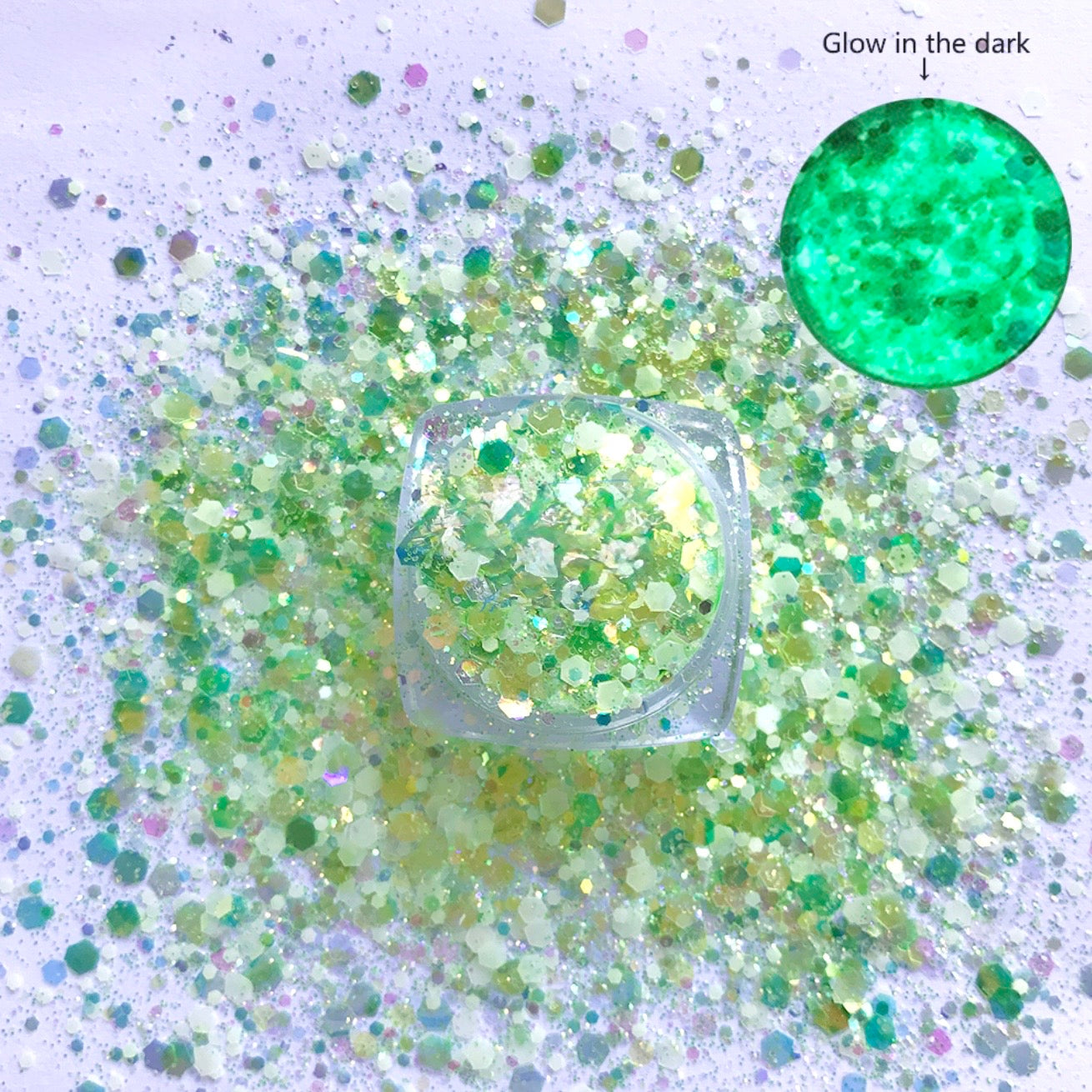 Happy Glow Lucky - Chunky Glow In The Dark Glitter