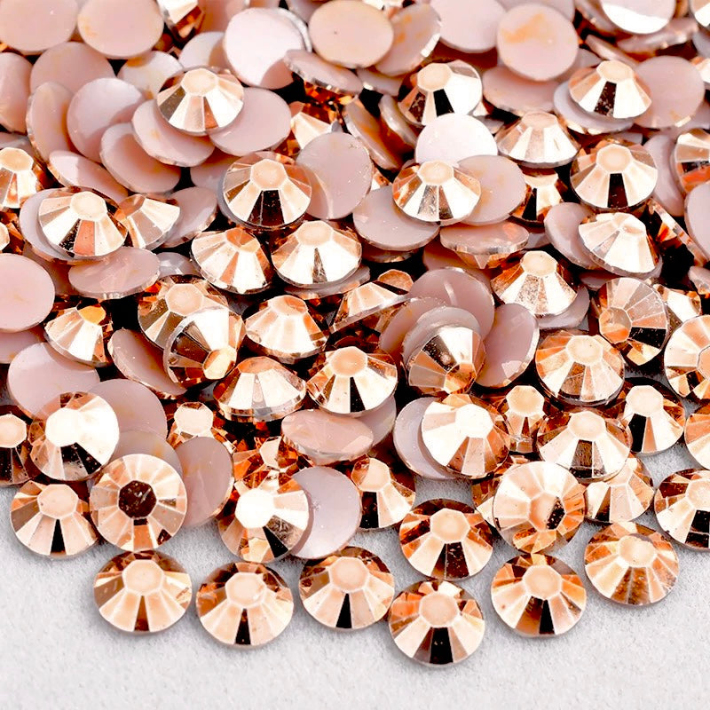 Rose Gold - Rhinestones Flatback Non Hot fix