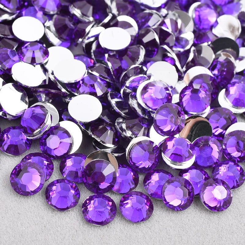 Violet - Rhinestones Flatback Non Hot Fix