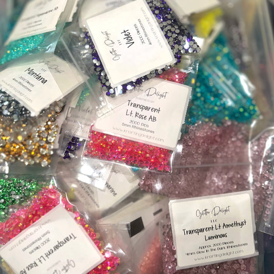 Rhinestone Grab Bags - 10 Bags of Random Rhinestones