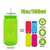 16oz Neon Plastic Can Tumblers