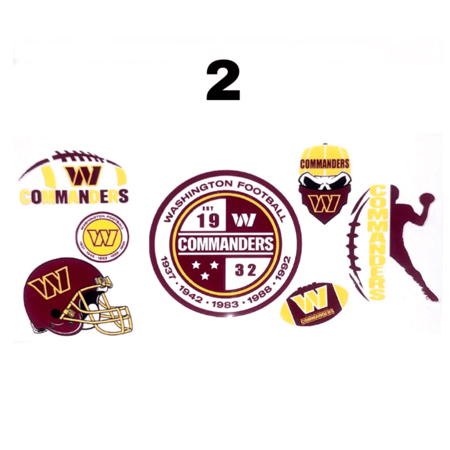 Football Teams - 16oz UV DTF Cup Wrap