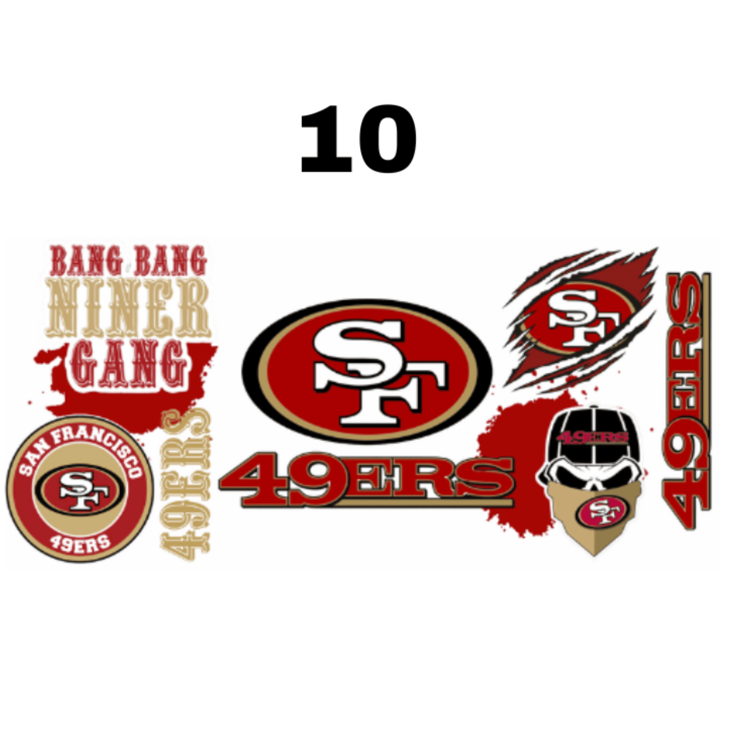 Football Teams - 16oz UV DTF Cup Wrap