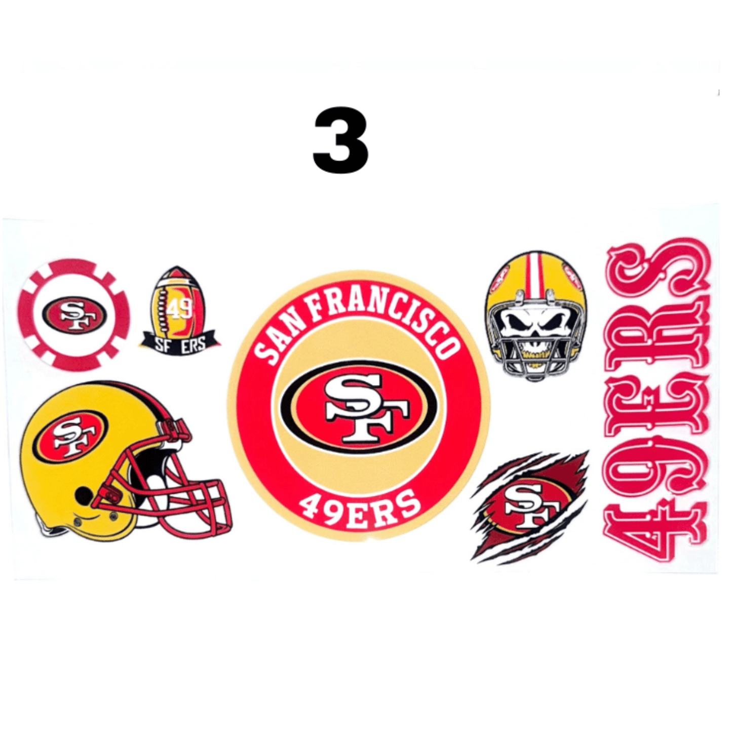 Football Teams - 16oz UV DTF Cup Wrap