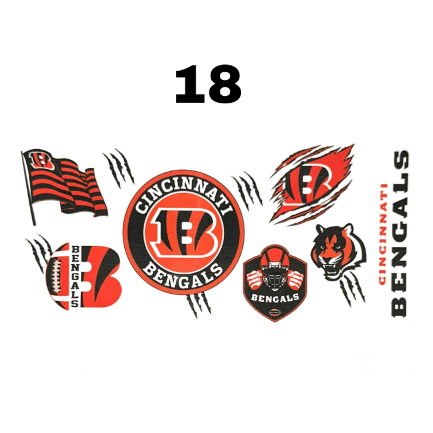 Football Teams - 16oz UV DTF Cup Wrap