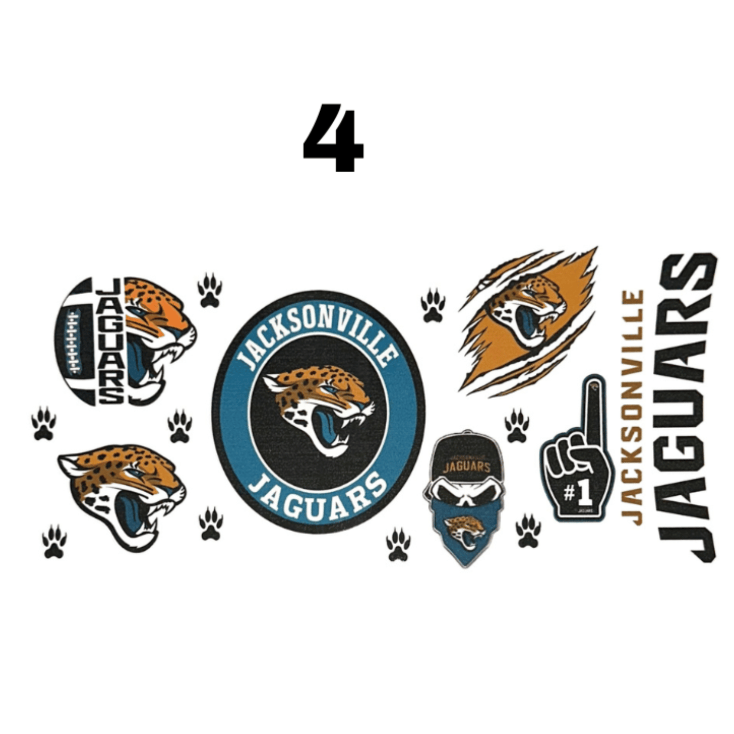 Football Teams - 16oz UV DTF Cup Wrap