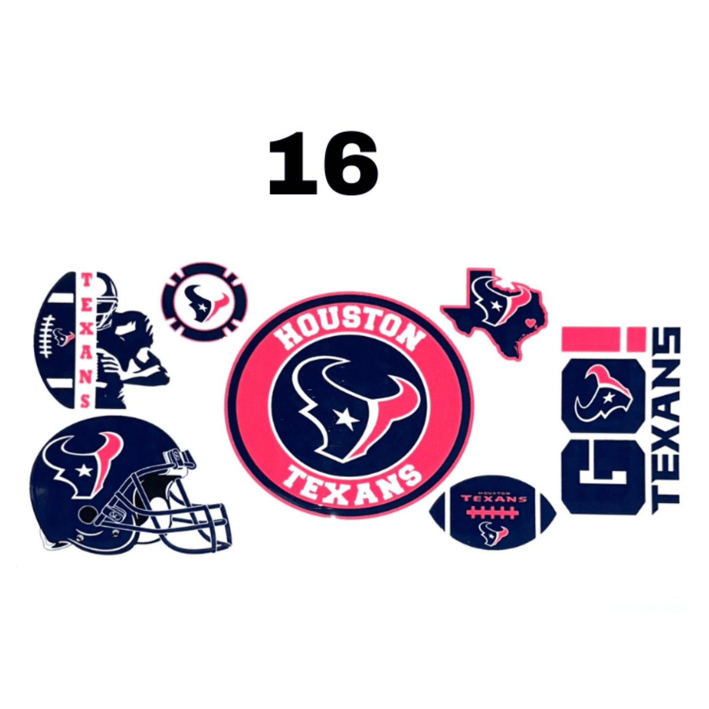 Football Teams - 16oz UV DTF Cup Wrap