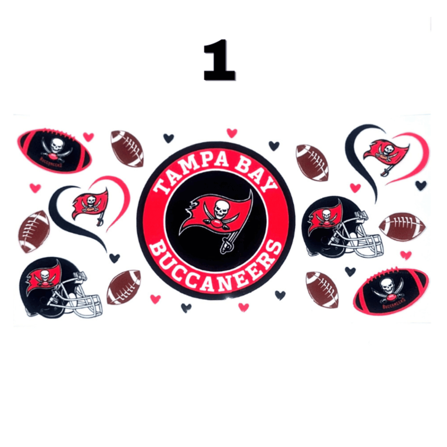 Football Teams - 16oz UV DTF Cup Wrap