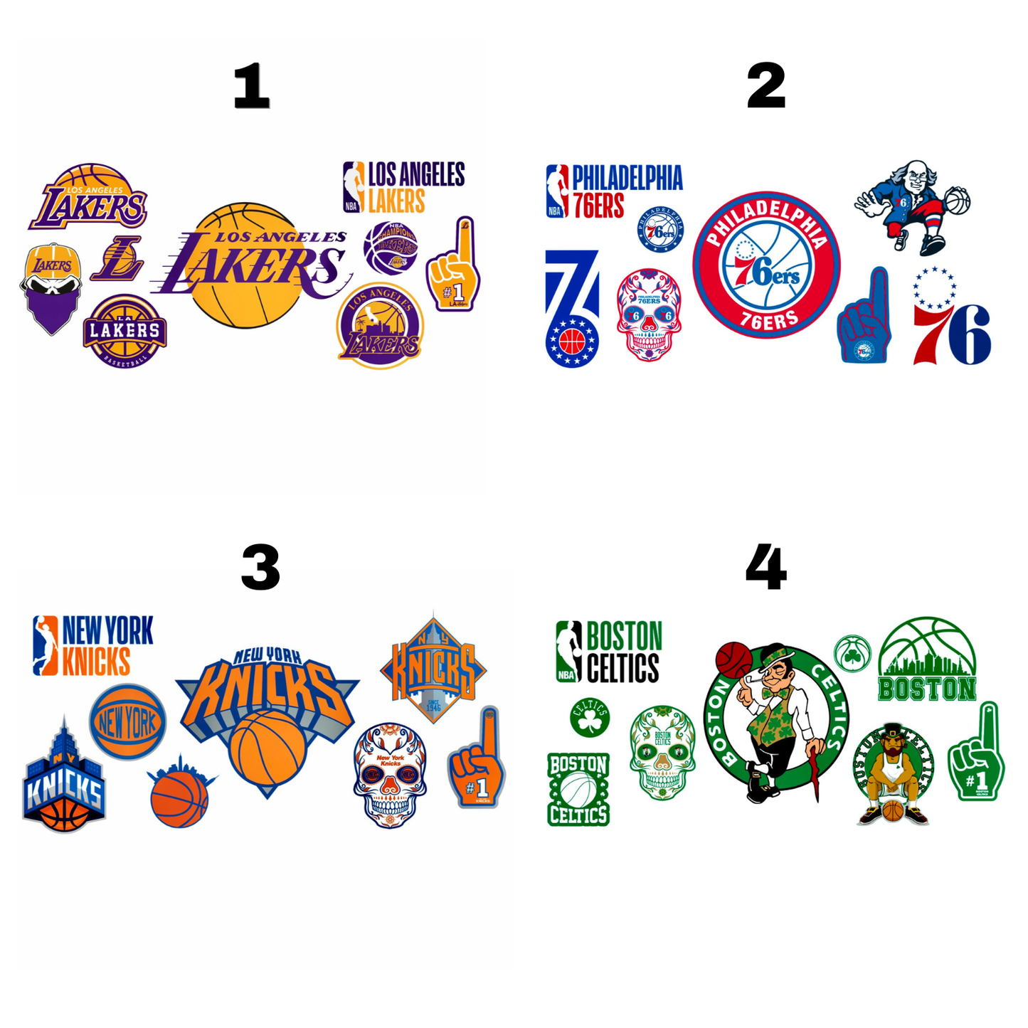 Basketball Teams - 16oz UV DTF Cup Wrap