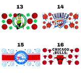 Basketball Teams - 16oz UV DTF Cup Wrap