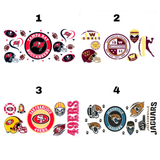 Football Teams - 16oz UV DTF Cup Wrap