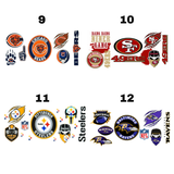 Football Teams - 16oz UV DTF Cup Wrap