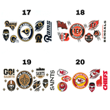 Football Teams - 16oz UV DTF Cup Wrap