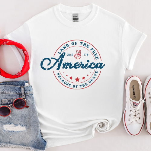 America - DTF Shirt Transfer Ready To Press