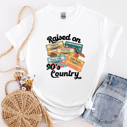 Raised On 90's Country - DTF Shirt Transfer Ready To Press