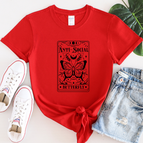 Anti- Social Butterfly - DTF Shirt Transfer Ready To Press