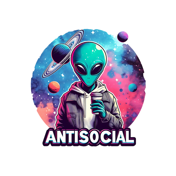 Antisocial - UV DTF Decal