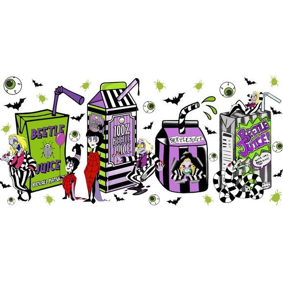 Beetlejuice Juice Box - 16oz UV DTF Cup Wrap