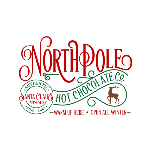 North Pole Hot Chocolate - UVDTF Decal