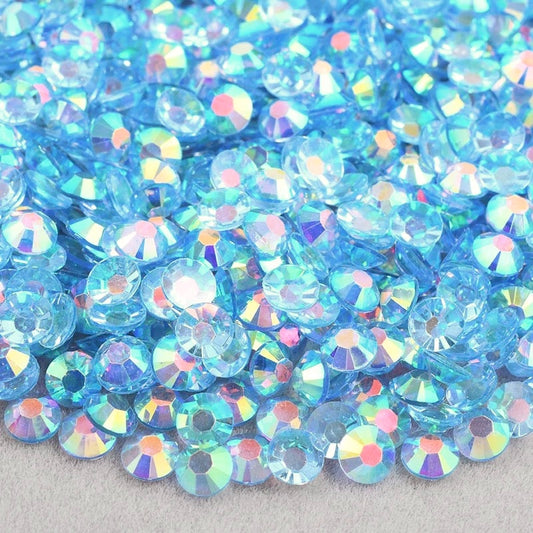 Transparent Lt. Sapphire AB - Rhinestones Flatback Non Hotfix