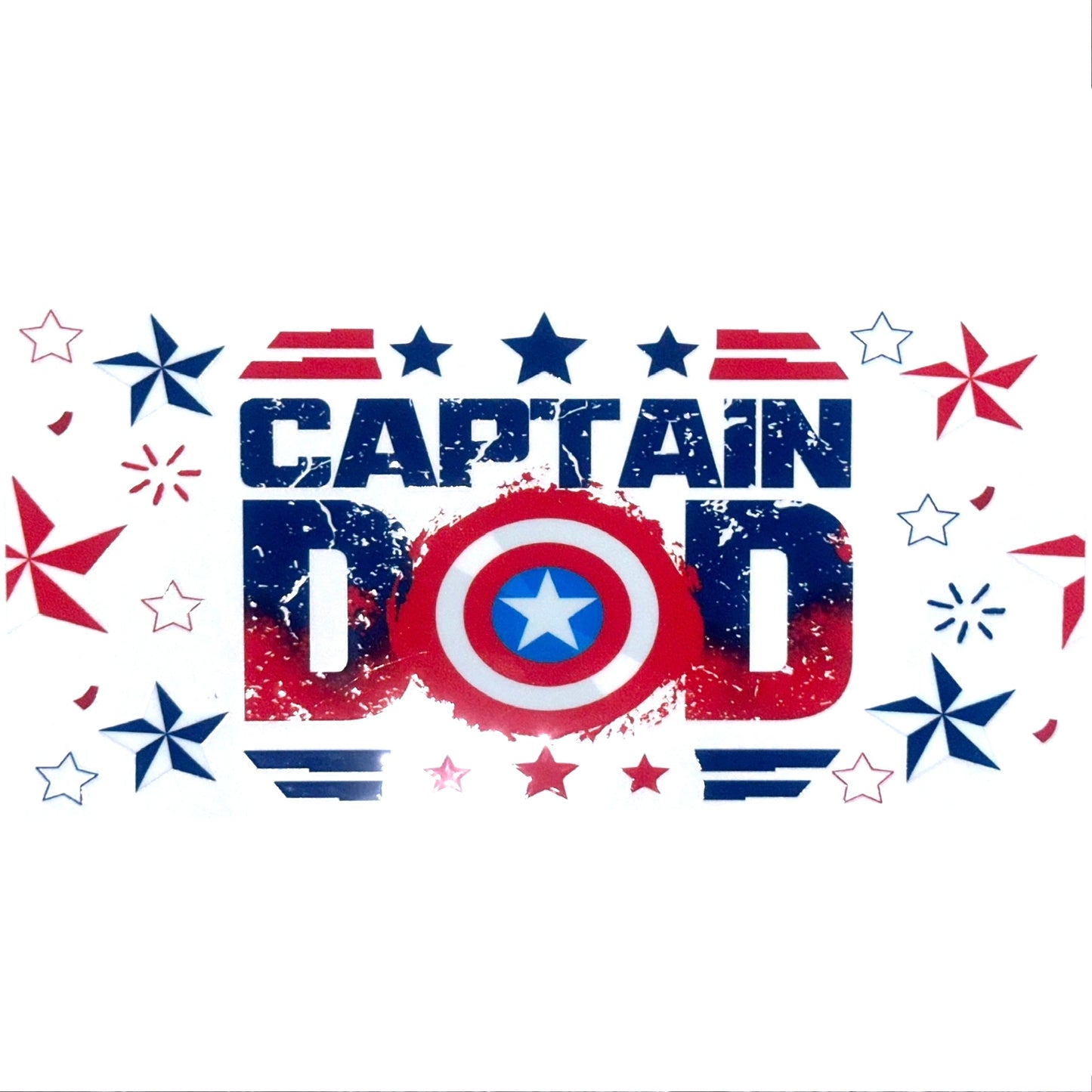 Captain Dad - 16oz UV DTF Cup Wrap