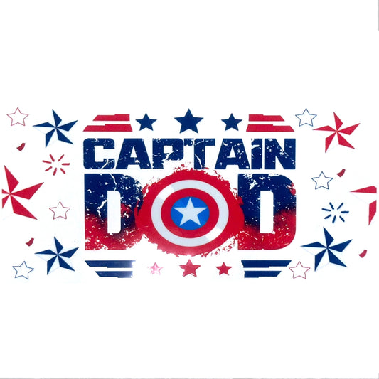 Captain Dad - 16oz UV DTF Cup Wrap