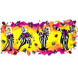 Beetlejuice Colorful - 16oz UV DTF Cup Wrap