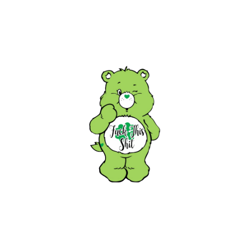 Swear Bear Green - UV DTF Decal