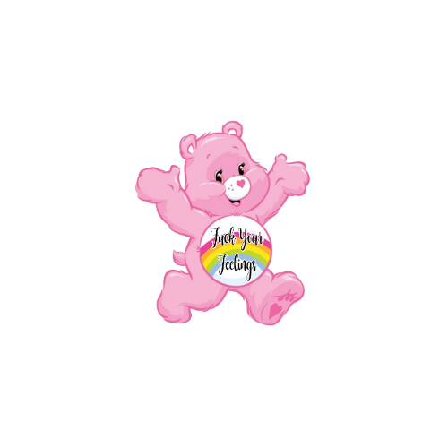 Swear Bear Pink - UV DTF Decal