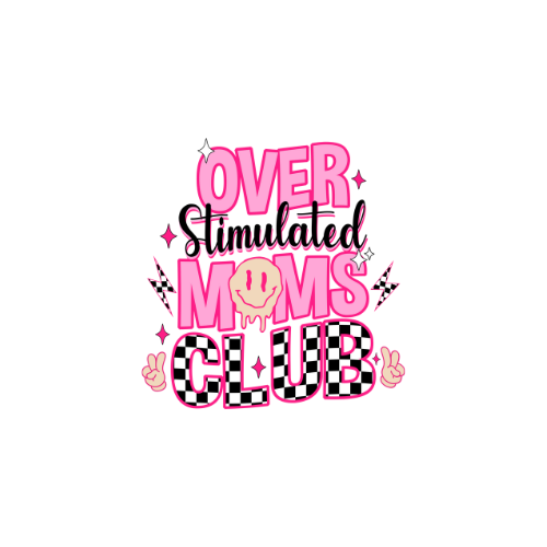 Over Stimulated Moms Club Glass Can Tumbler