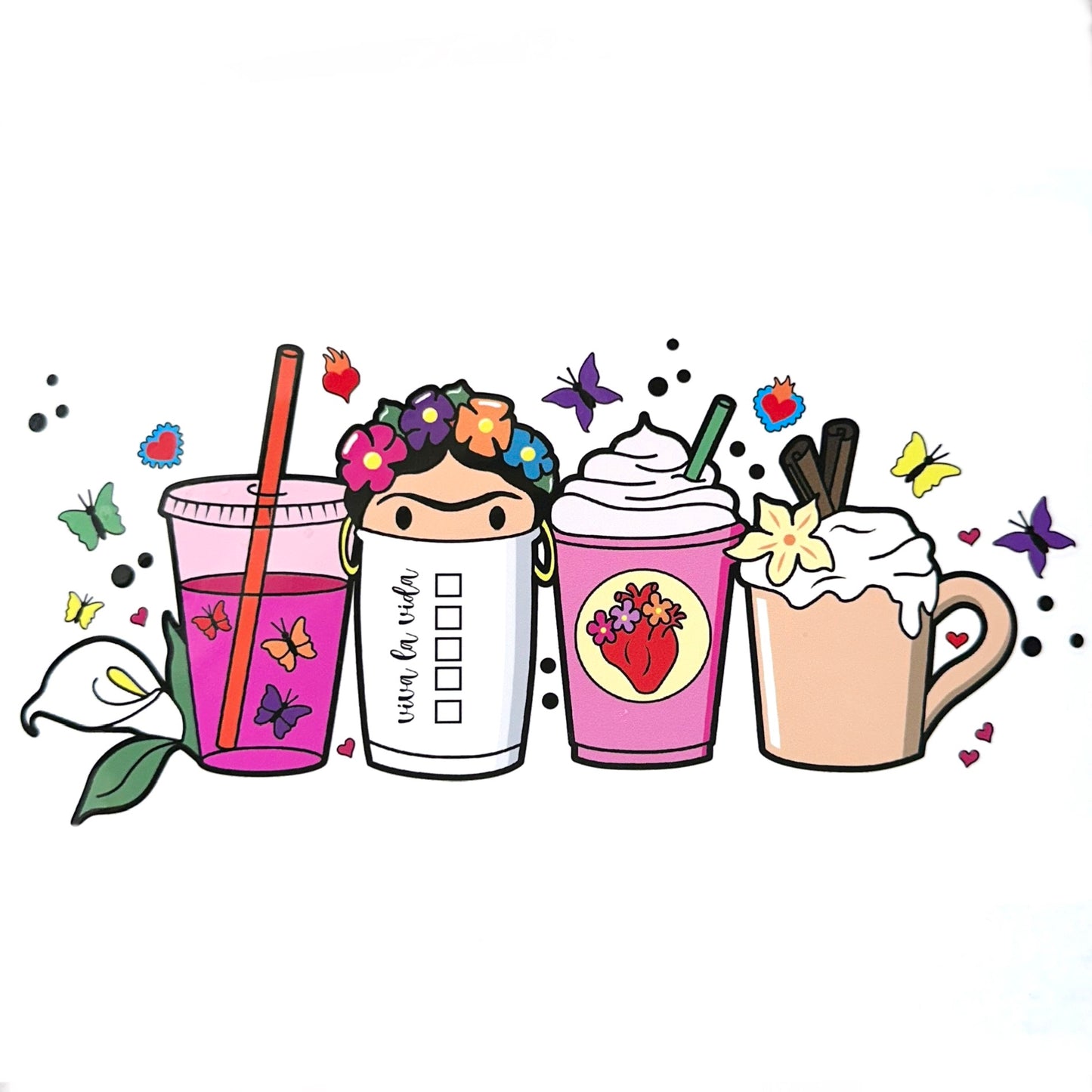 Frida Kahlo - 16oz UV DTF Cup Wrap