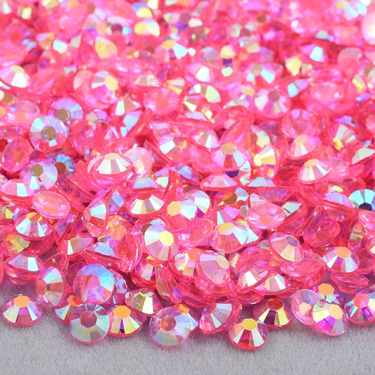 Transparent Lt. Rose AB - Resin Rhinestones Non Hot Fix