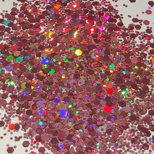 Holo Rose Gold - Chunky Mix - 2 oz