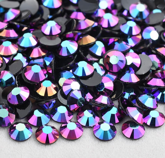 Purple Blue AB - Rhinestones Flatback Non Hot Fix