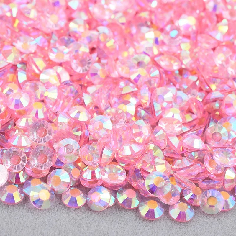 Transparent Pink AB - Rhinestones Non Hotfix
