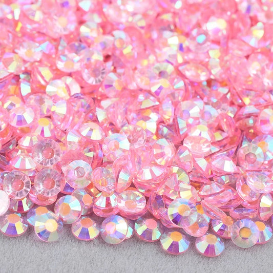 Transparent Pink AB - Rhinestones Non Hotfix