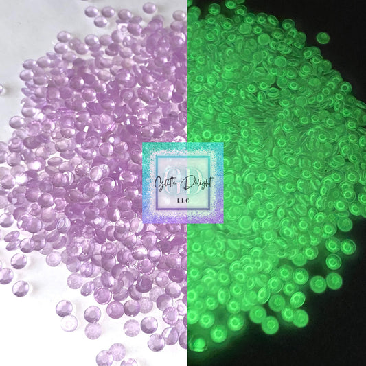 Transparent Lt. Amethyst Luminous - Glow In The Dark Rhinestones