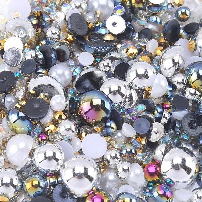 Set F - Pearl & Resin Rhinestone Mix
