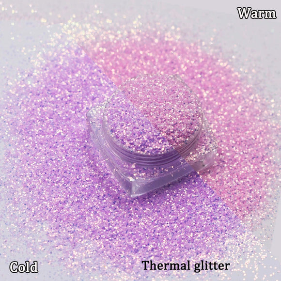 Thermal Light Purple to Light Pink - Heat Activated Color Changing Glitter