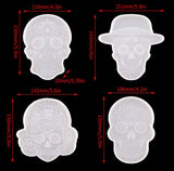 Sugar Skull 4 Piece Coaster Mold Set