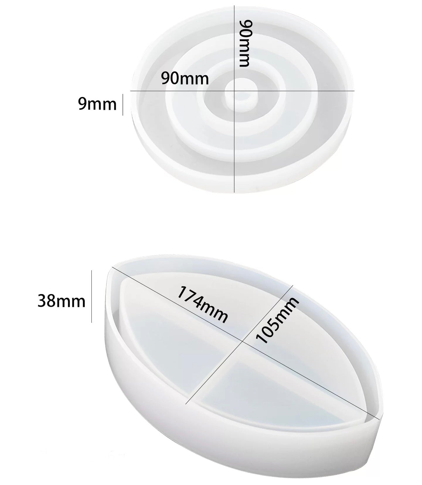 Evil Eye - Coaster Mold Set - 5 pieces