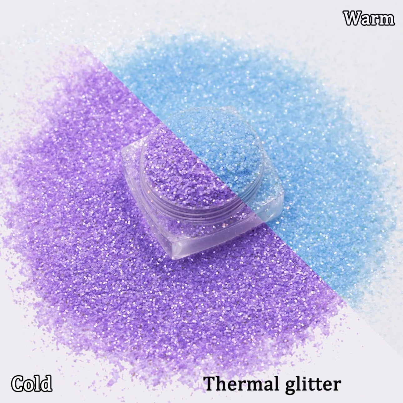 Cold Activated Thermal Glitter - Pink to Black