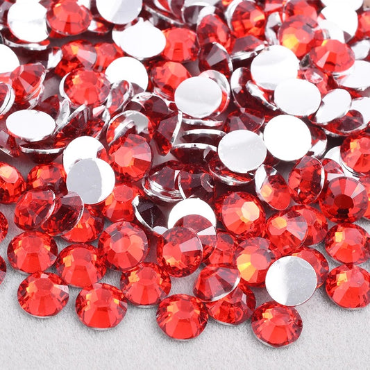 Light Siam (Red) - Rhinestones Flatback Non Hot Flix