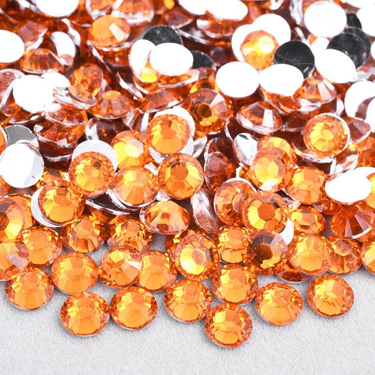 Orange - Rhinestones Flatback Non Hot Fix